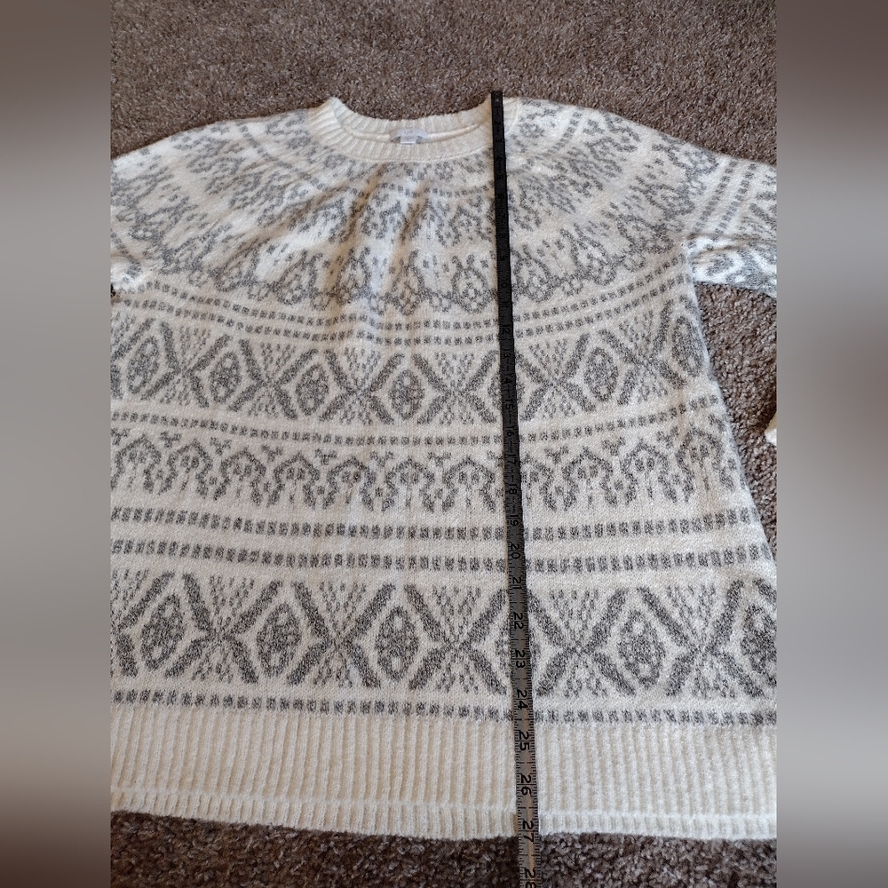 J. Jill Classic Fair Isle Nordic Cotton Blend Knit Sweater Medium NWOT - Picture 13 of 14